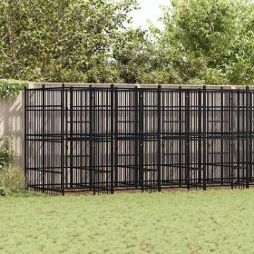 Dog Kennel Black Powder-coated steel Large Durable Dog Kennel